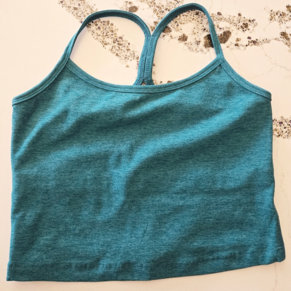 NWOT Beyond yoga crop tank bra - size small,  turquoise color